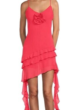 Gianni Bini Belle Ruffle Rosette Mini Dress
